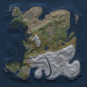 Thumbnail Rust Map: Procedural Map, Size: 3000, Seed: 186052708, 13 Monuments