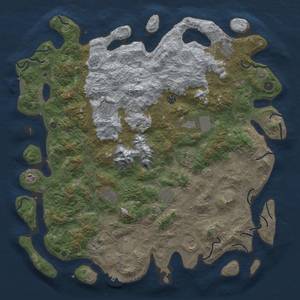 Thumbnail Rust Map: Procedural Map, Size: 5000, Seed: 35791359, 19 Monuments