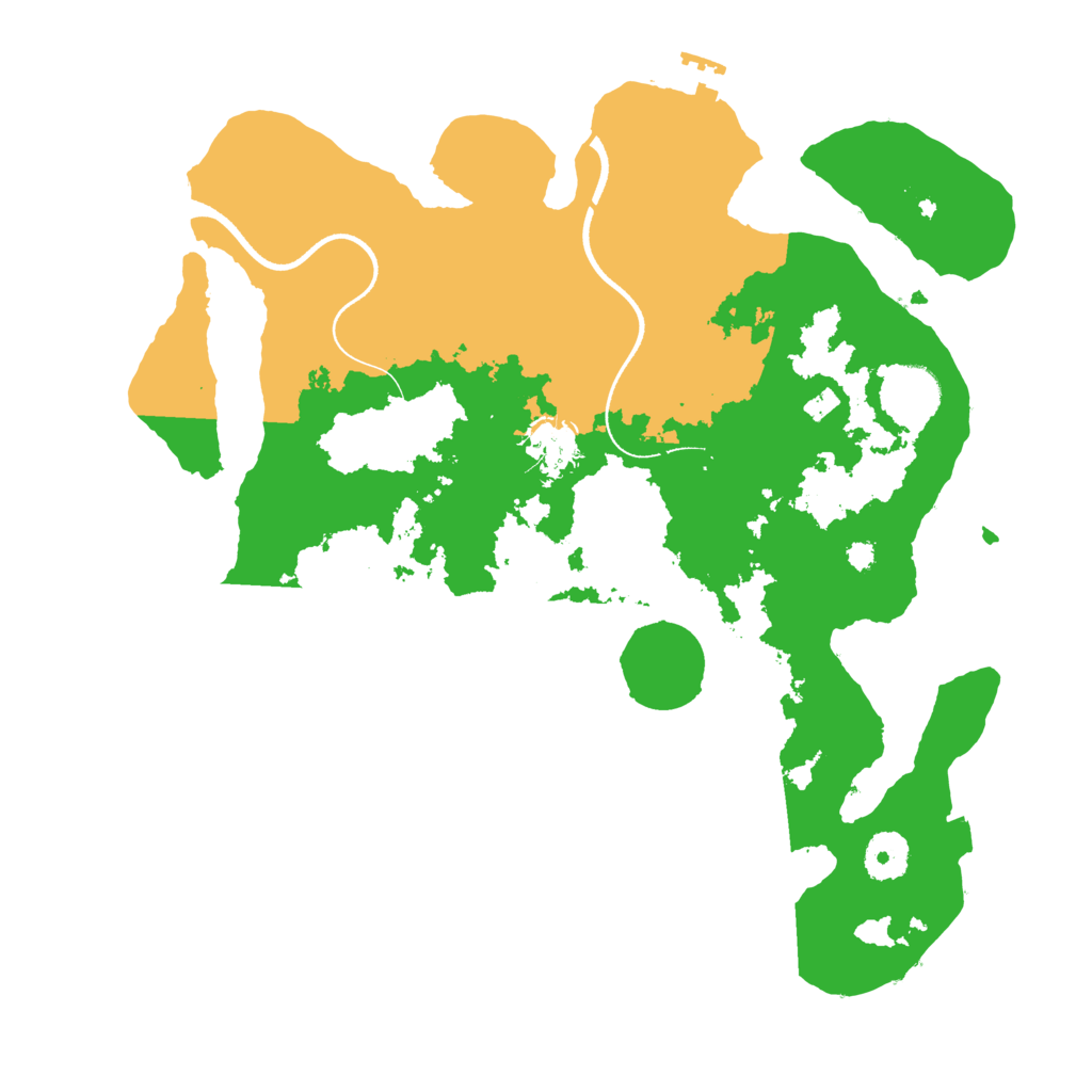 Biome Rust Map: Procedural Map, Size: 3500, Seed: 9652