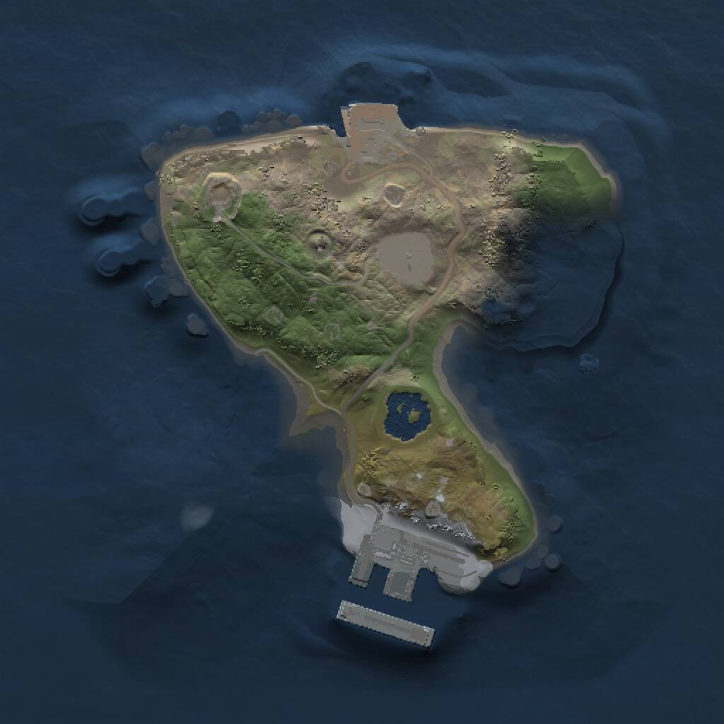 Rust Map: Procedural Map, Size: 1500, Seed: 312457, 2 Monuments