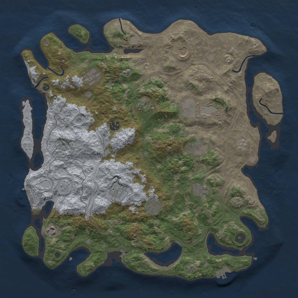 Rust Map: Procedural Map, Size: 4250, Seed: 152025042, 19 Monuments