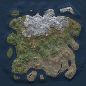 Thumbnail Rust Map: Procedural Map, Size: 3500, Seed: 947807601, 15 Monuments