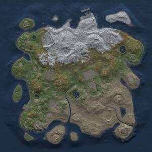Thumbnail Rust Map: Procedural Map, Size: 3500, Seed: 947807601, 14 Monuments