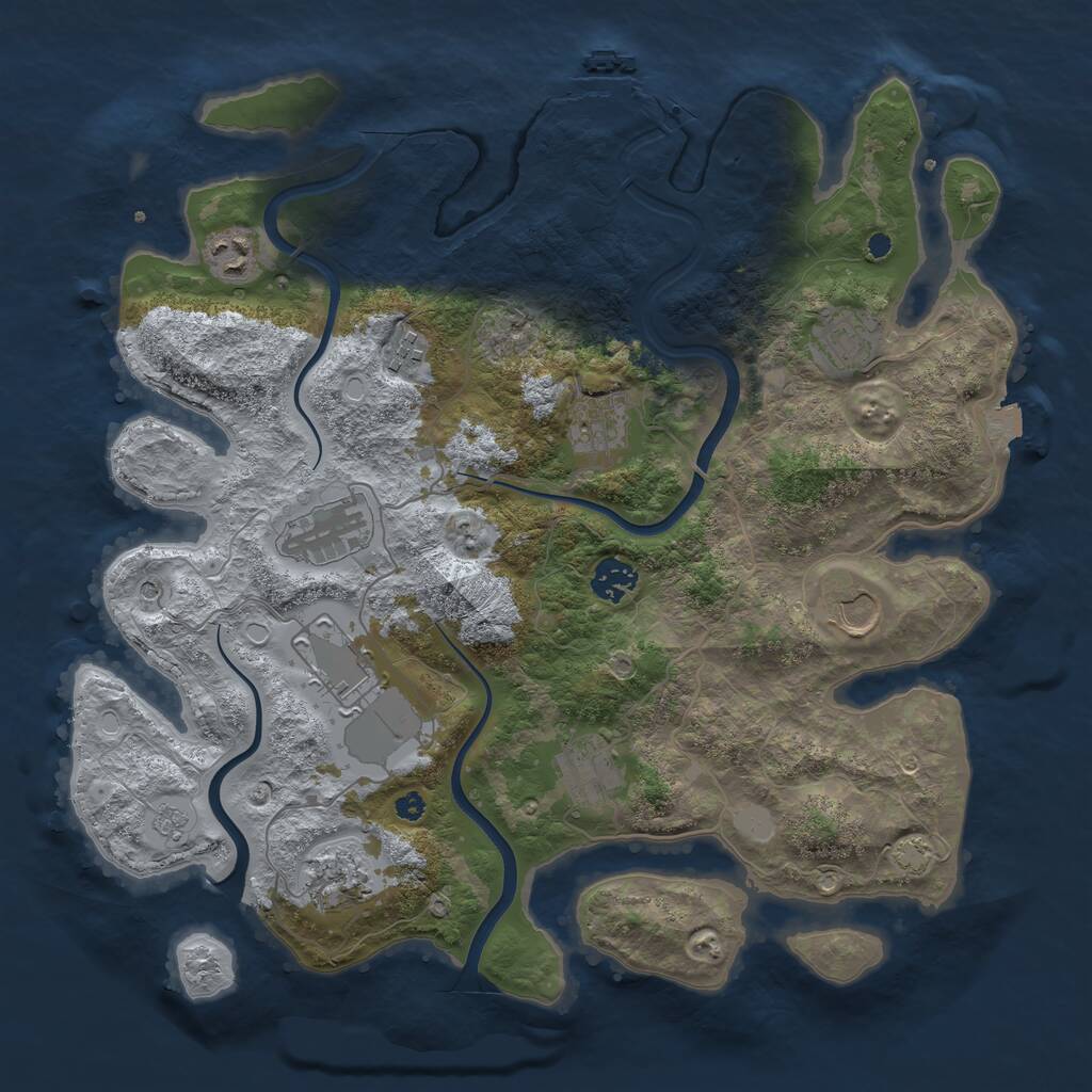 Rust Map: Procedural Map, Size: 3750, Seed: 181752832, 15 Monuments