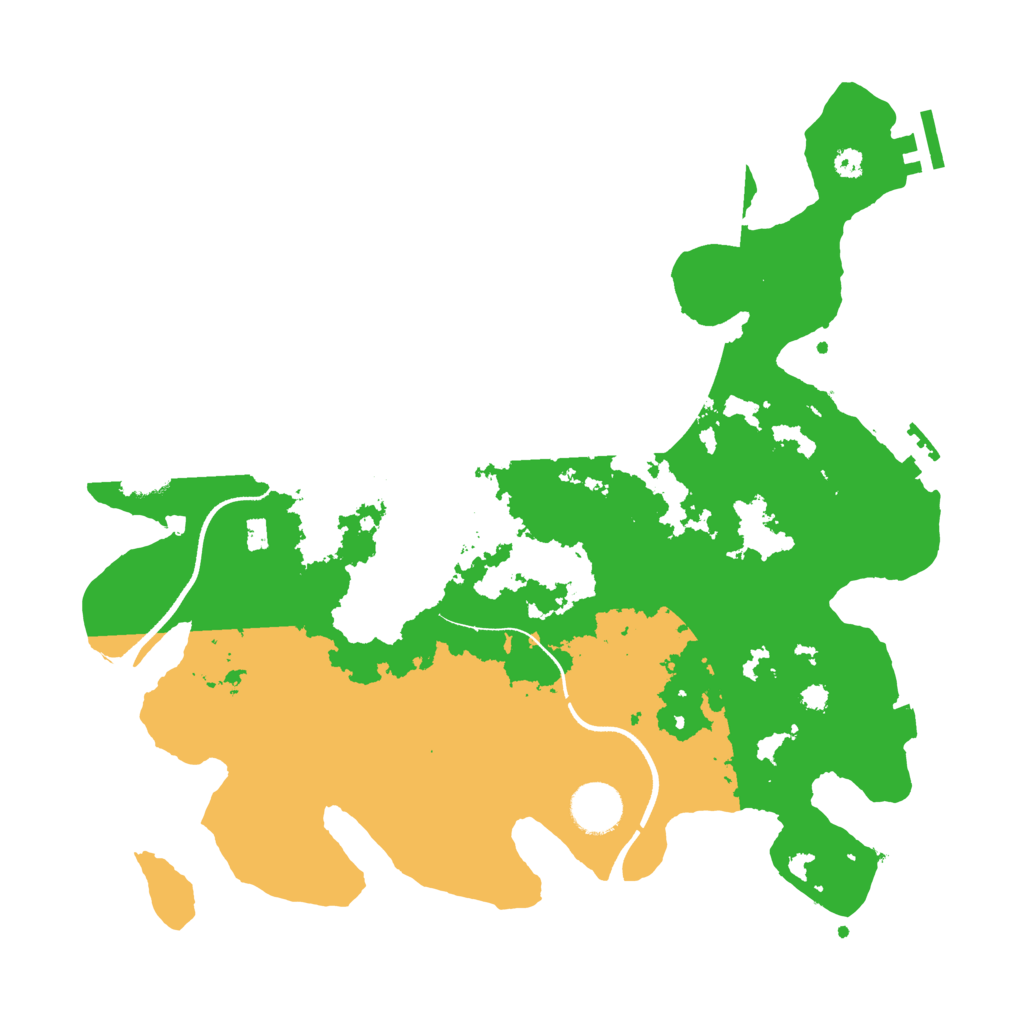 Biome Rust Map: Procedural Map, Size: 3500, Seed: 1237552582