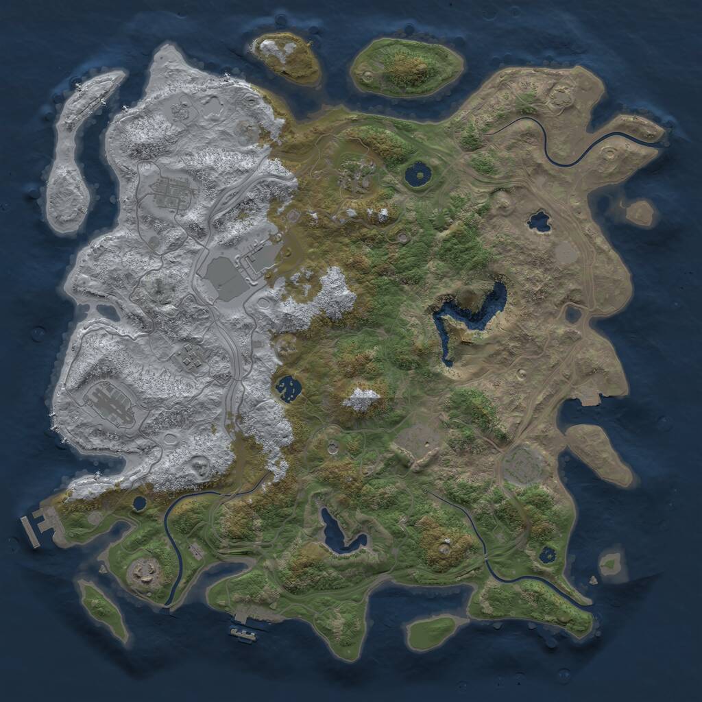 Rust Map: Procedural Map, Size: 4250, Seed: 594669730, 15 Monuments