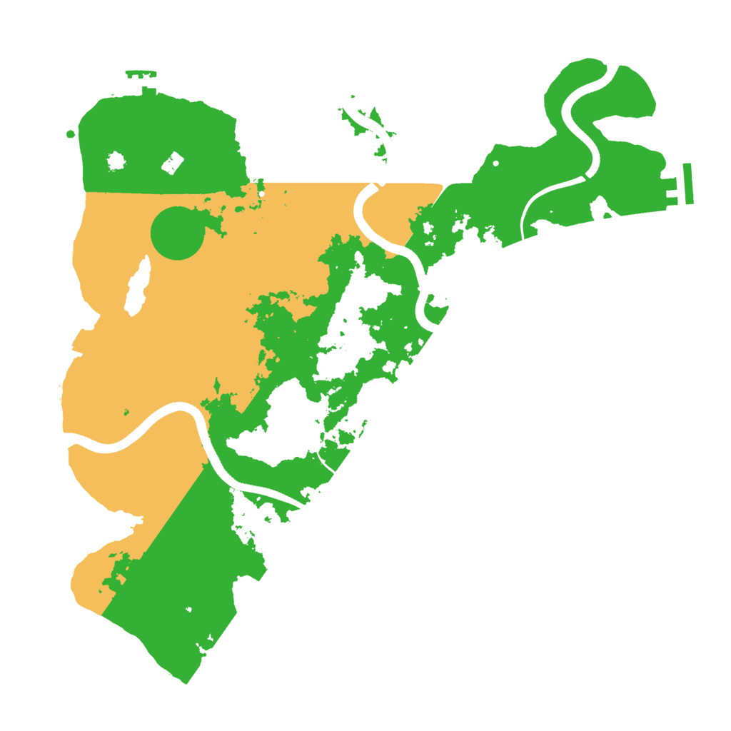 Biome Rust Map: Procedural Map, Size: 3600, Seed: 10604