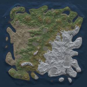 Thumbnail Rust Map: Procedural Map, Size: 4500, Seed: 640082128, 18 Monuments