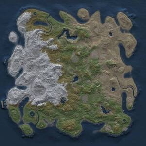Thumbnail Rust Map: Procedural Map, Size: 4500, Seed: 2115250656, 15 Monuments