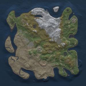 Thumbnail Rust Map: Procedural Map, Size: 3500, Seed: 738784417, 17 Monuments