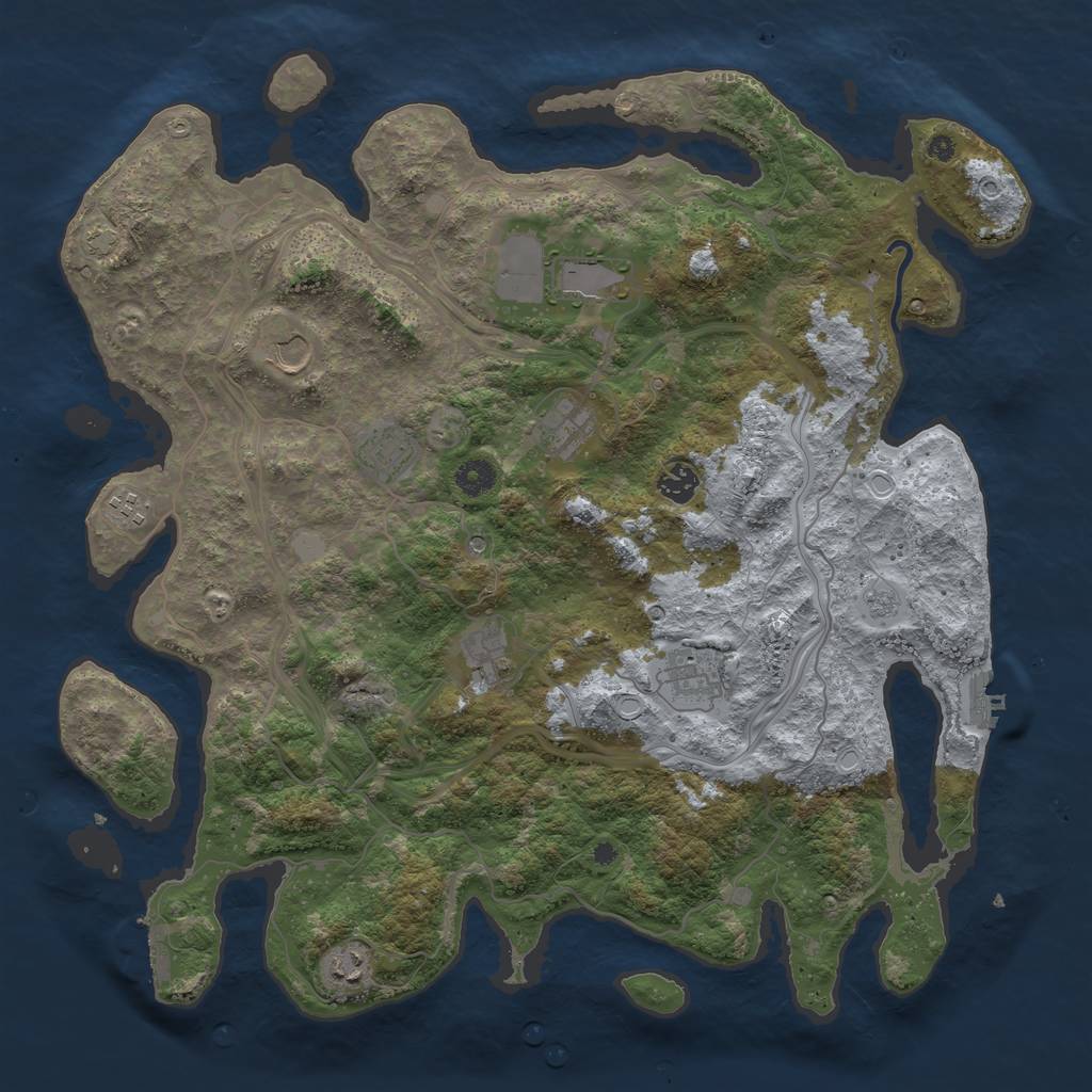 Rust Map: Procedural Map, Size: 4250, Seed: 475851812, 17 Monuments