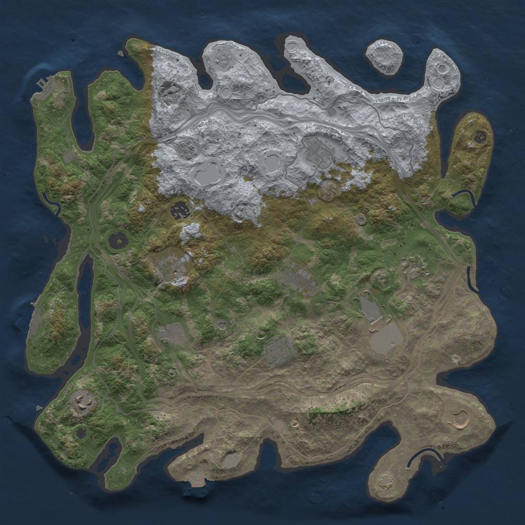 Rust Map: Procedural Map, Size: 4250, Seed: 10122022, 19 Monuments