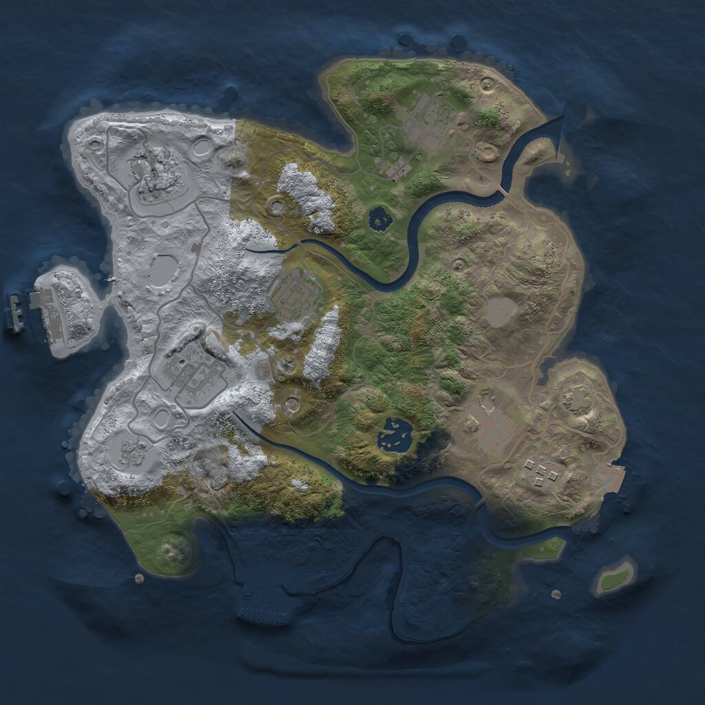 Rust Map: Procedural Map, Size: 3000, Seed: 3006133, 13 Monuments