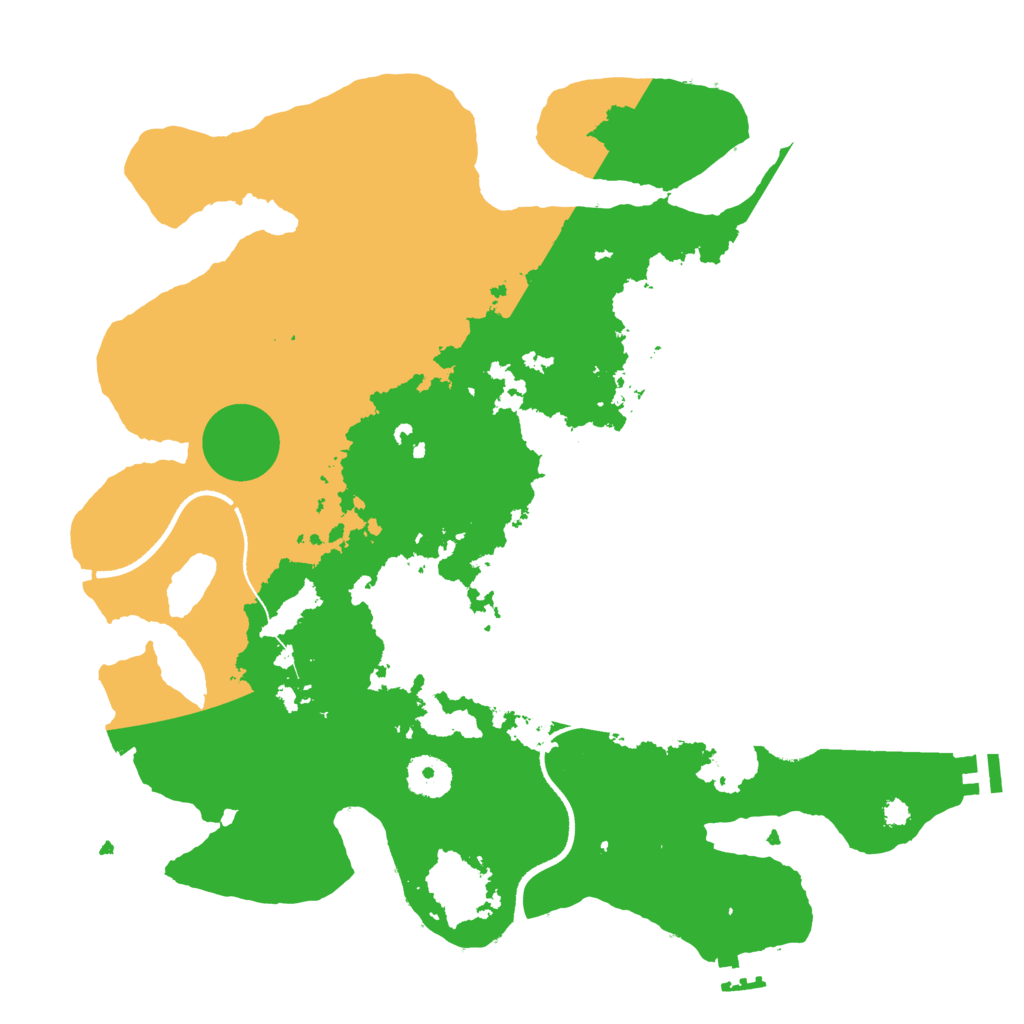 Biome Rust Map: Procedural Map, Size: 3500, Seed: 121543469