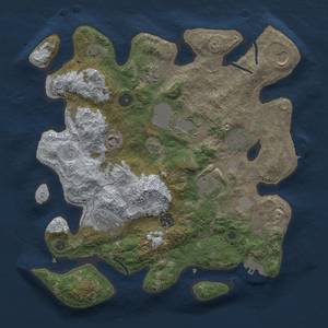 Thumbnail Rust Map: Procedural Map, Size: 3500, Seed: 980217636, 16 Monuments