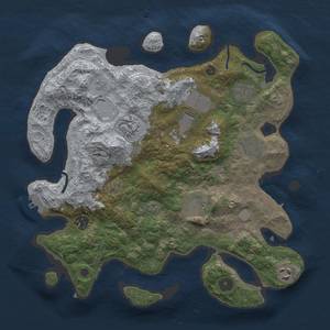 Thumbnail Rust Map: Procedural Map, Size: 3500, Seed: 766029734, 15 Monuments