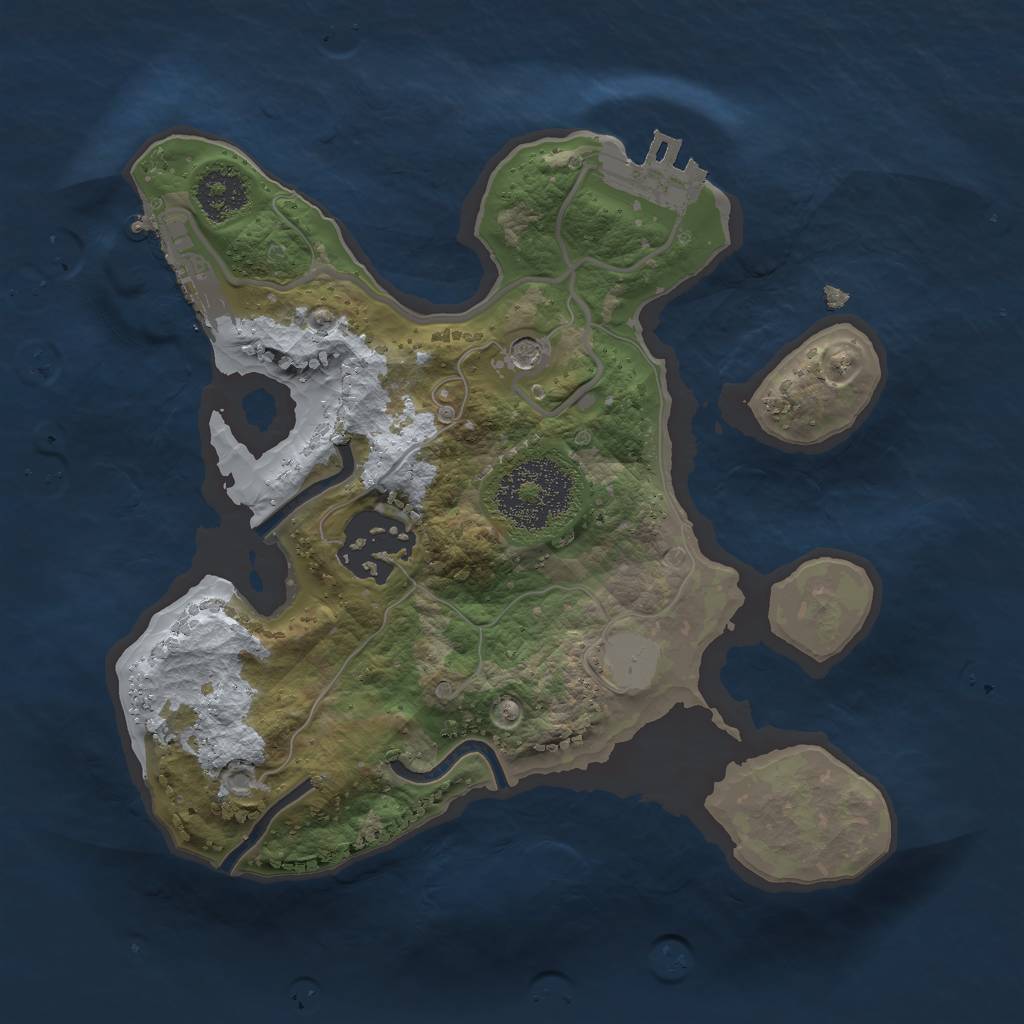 Rust Map: Procedural Map, Size: 2100, Seed: 4435, 7 Monuments