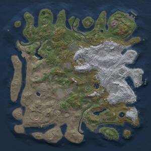 Thumbnail Rust Map: Procedural Map, Size: 4250, Seed: 32510385, 14 Monuments