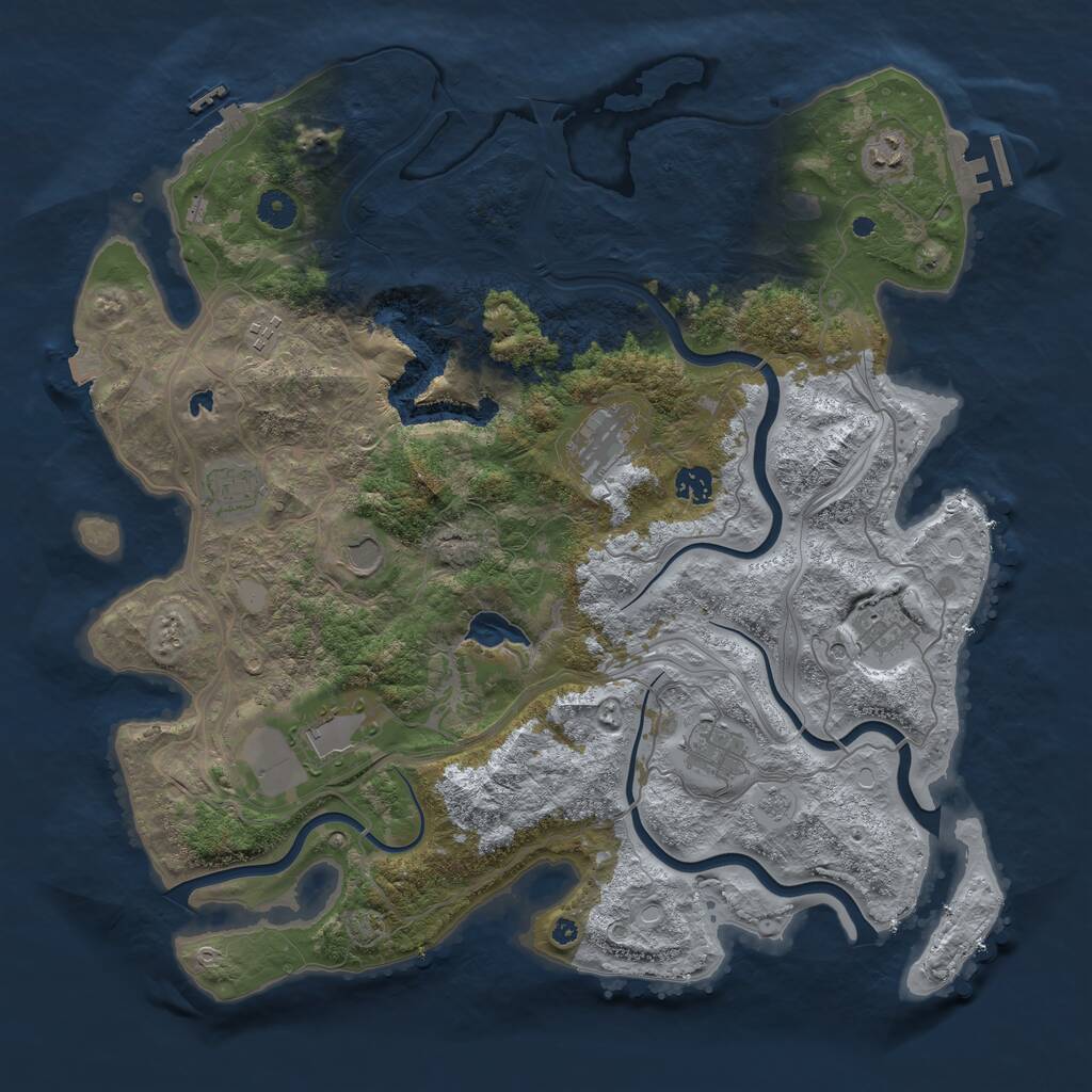 Rust Map: Procedural Map, Size: 4250, Seed: 700318, 15 Monuments