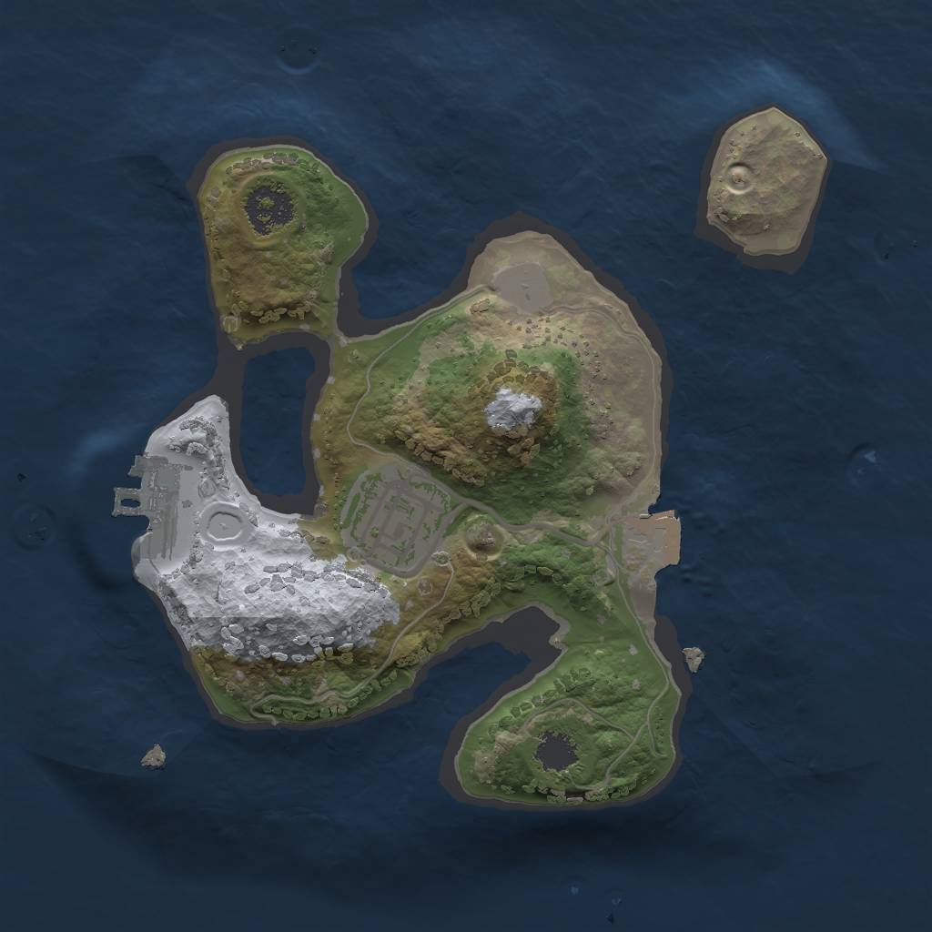 Rust Map: Procedural Map, Size: 2000, Seed: 1770541922, 5 Monuments
