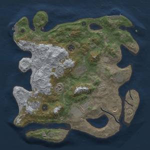 Thumbnail Rust Map: Procedural Map, Size: 3500, Seed: 1272213734, 16 Monuments