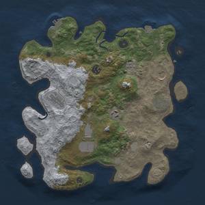 Thumbnail Rust Map: Procedural Map, Size: 3500, Seed: 1020554018, 14 Monuments