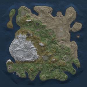 Thumbnail Rust Map: Procedural Map, Size: 4000, Seed: 983144443, 17 Monuments