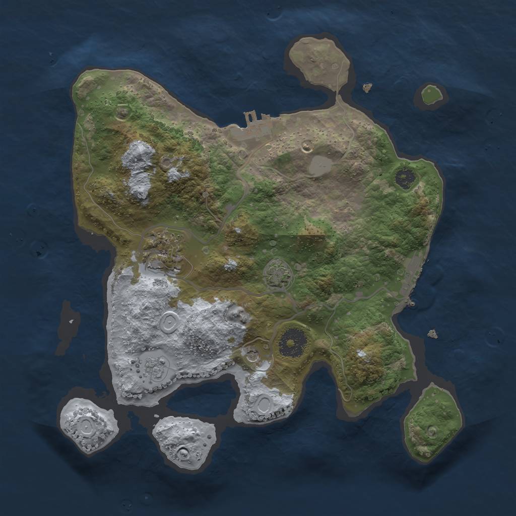 Rust Map: Procedural Map, Size: 2700, Seed: 576564417, 9 Monuments