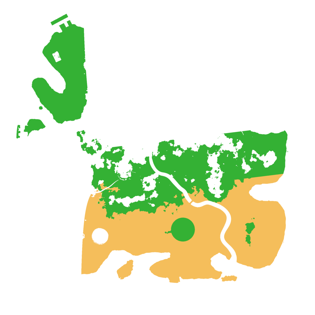 Biome Rust Map: Procedural Map, Size: 3500, Seed: 4325435