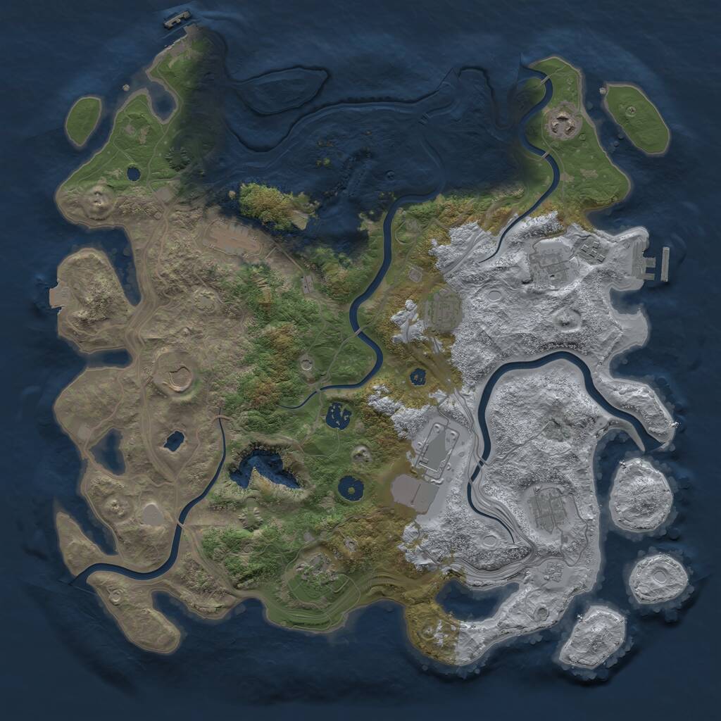 Rust Map: Procedural Map, Size: 4250, Seed: 1514815770, 16 Monuments