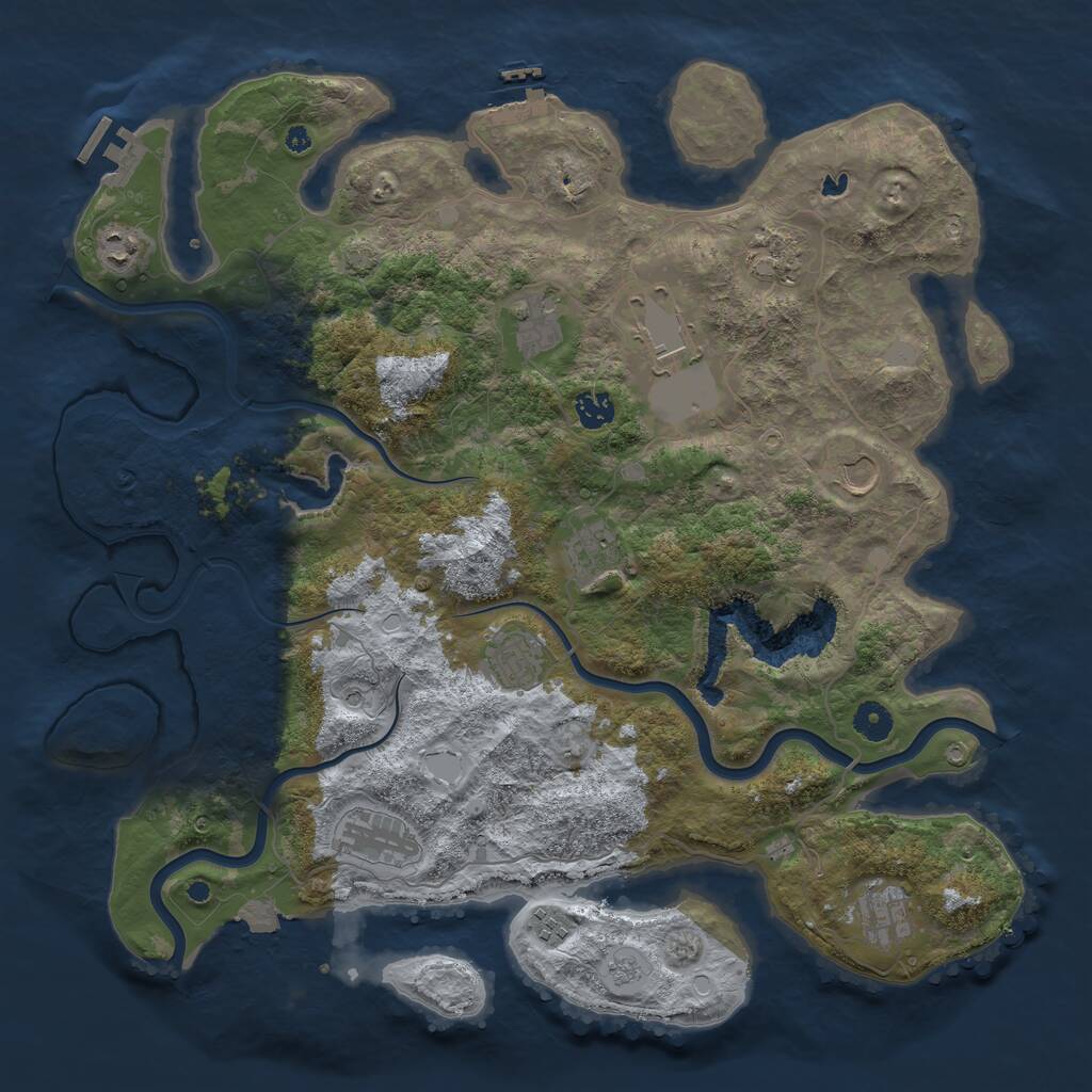 Rust Map: Procedural Map, Size: 4225, Seed: 1566912440, 17 Monuments