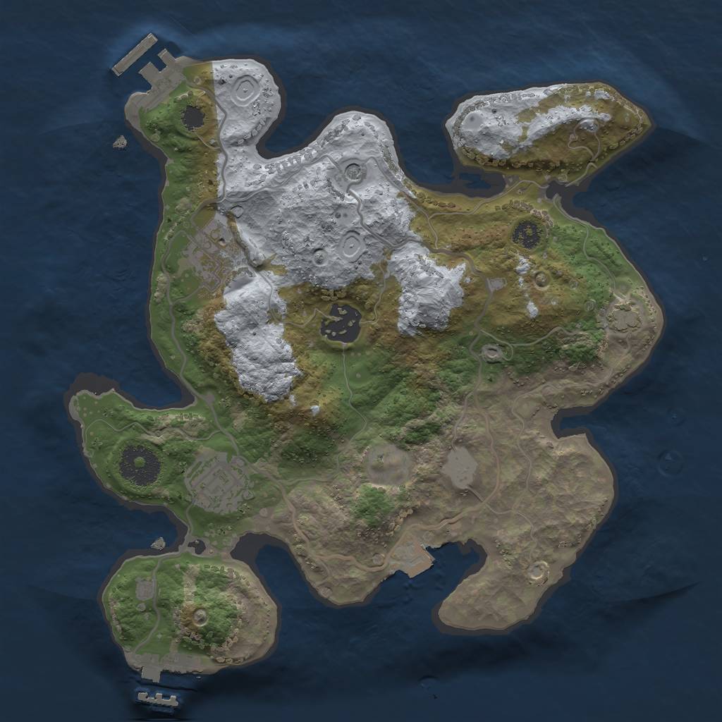 Rust Map: Procedural Map, Size: 2700, Seed: 48995336, 10 Monuments