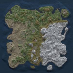 Thumbnail Rust Map: Procedural Map, Size: 4500, Seed: 1066400329, 18 Monuments