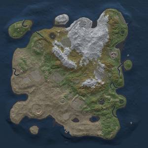 Thumbnail Rust Map: Procedural Map, Size: 3500, Seed: 177824, 17 Monuments