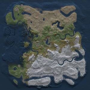 Thumbnail Rust Map: Procedural Map, Size: 4500, Seed: 1999215824, 16 Monuments