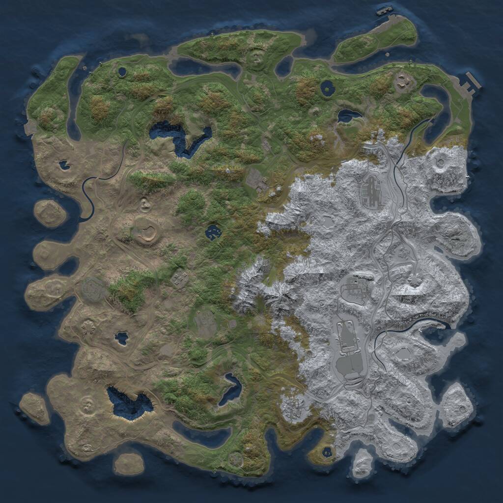 Rust Map: Procedural Map, Size: 5000, Seed: 311667836, 17 Monuments