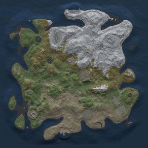 Thumbnail Rust Map: Procedural Map, Size: 3700, Seed: 164595769, 15 Monuments