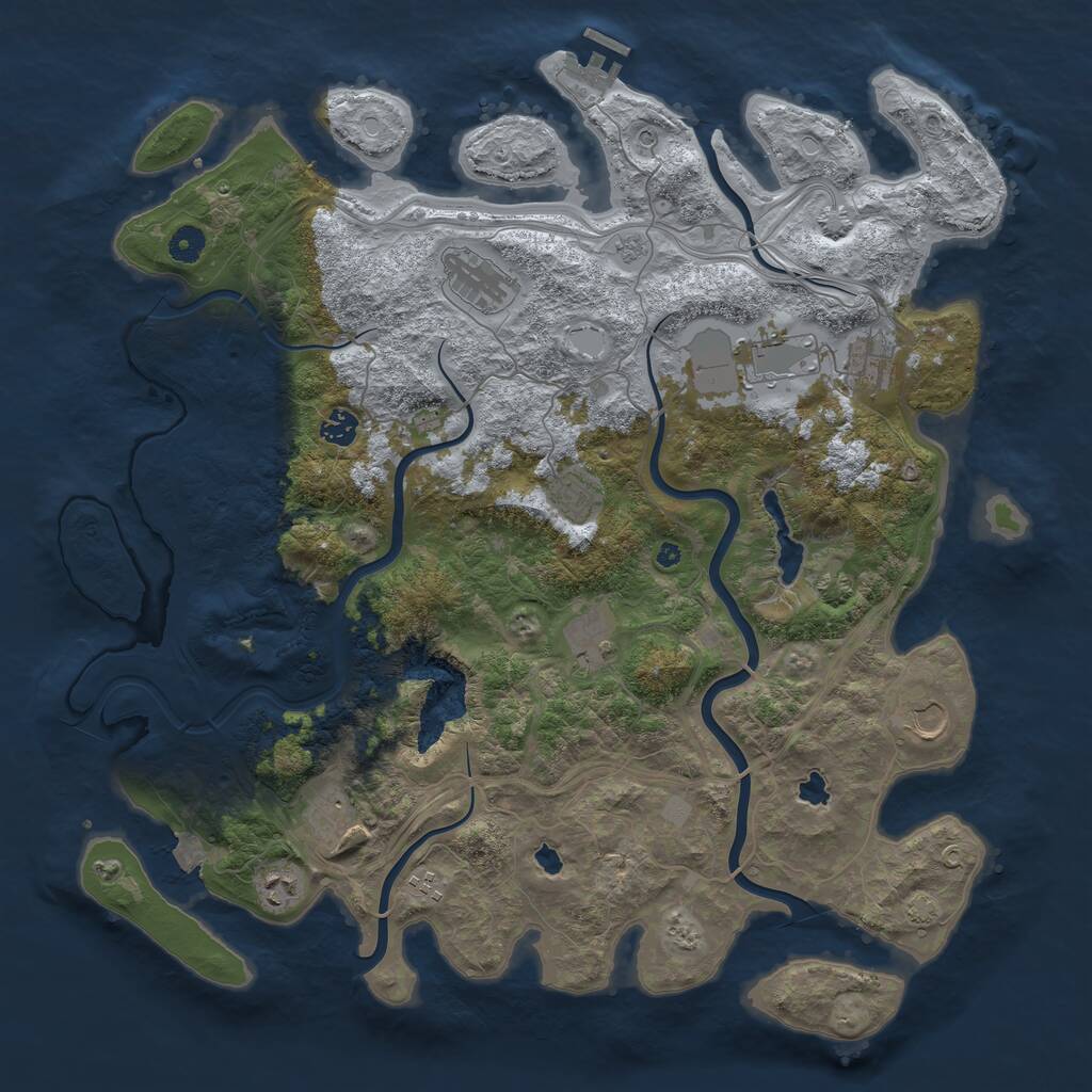 Rust Map: Procedural Map, Size: 4500, Seed: 86759, 15 Monuments