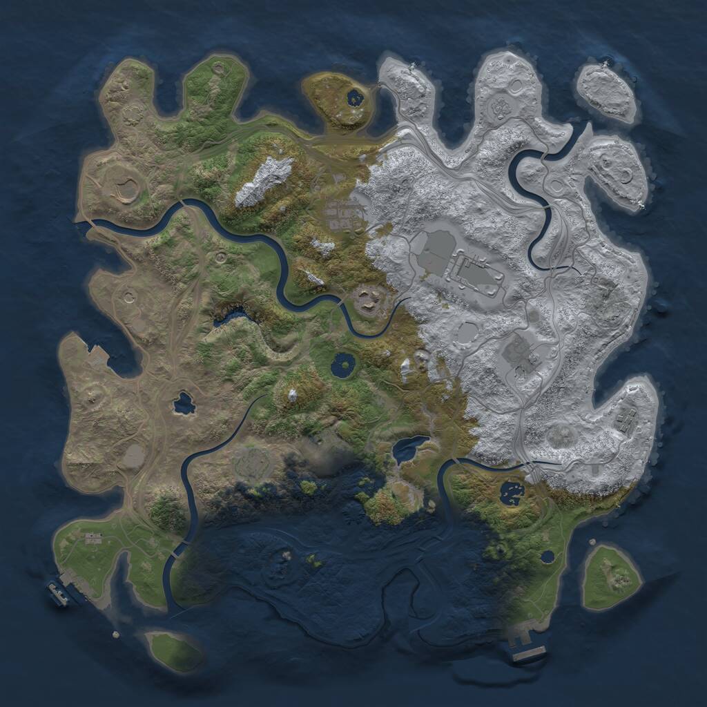 Rust Map: Procedural Map, Size: 4300, Seed: 133769420, 15 Monuments
