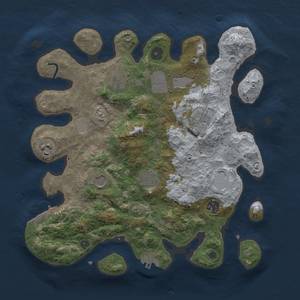 Thumbnail Rust Map: Procedural Map, Size: 3500, Seed: 1750978899, 13 Monuments