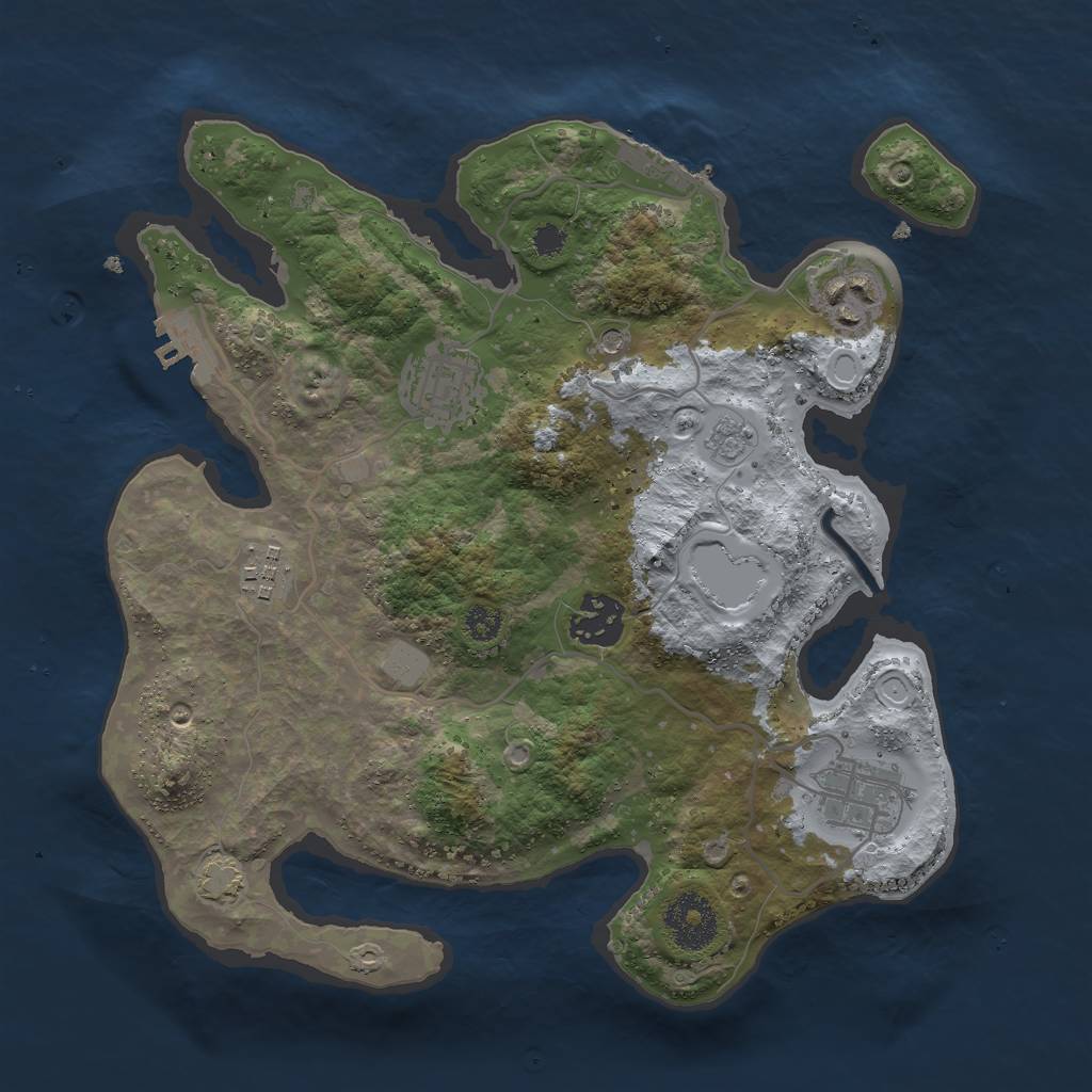 Rust Map: Procedural Map, Size: 3000, Seed: 26881204, 13 Monuments