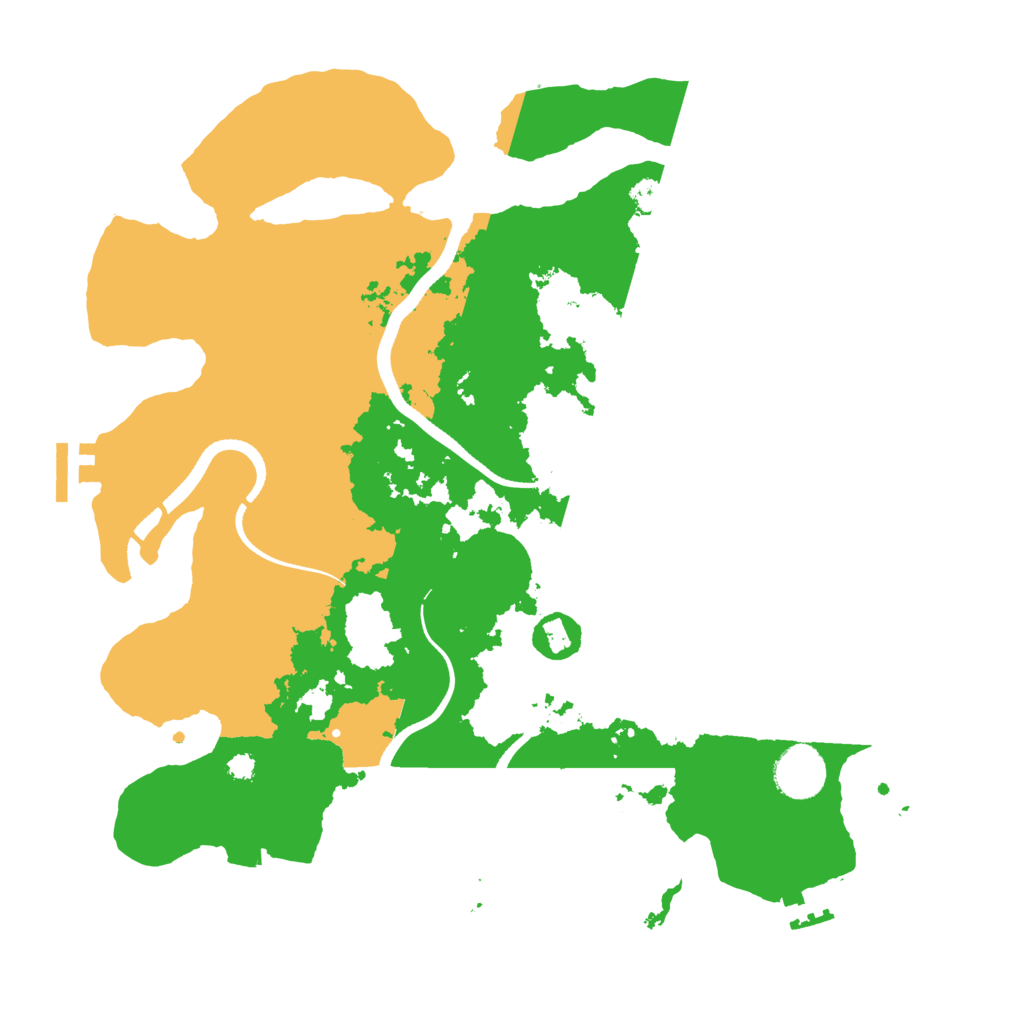 Biome Rust Map: Procedural Map, Size: 3500, Seed: 158960375