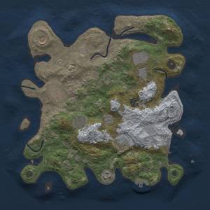 Thumbnail Rust Map: Procedural Map, Size: 3500, Seed: 1691548963, 16 Monuments