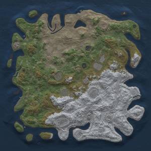 Thumbnail Rust Map: Procedural Map, Size: 4500, Seed: 1070773815, 18 Monuments