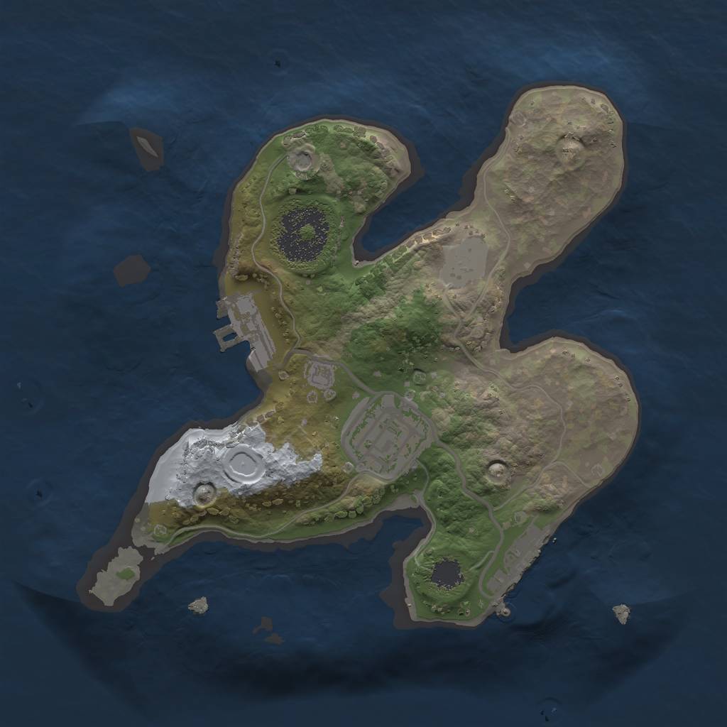 Rust Map: Procedural Map, Size: 2000, Seed: 26523423, 6 Monuments