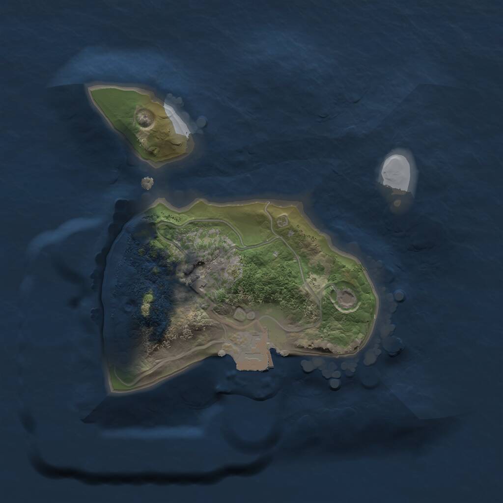 Rust Map: Procedural Map, Size: 1600, Seed: 190, 1 Monuments