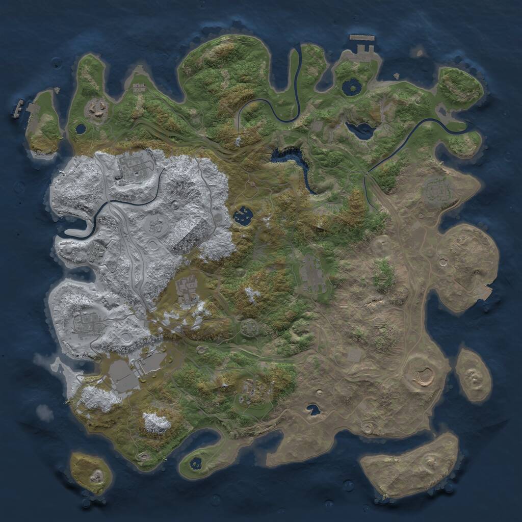 Rust Map: Procedural Map, Size: 4250, Seed: 1760522678, 17 Monuments