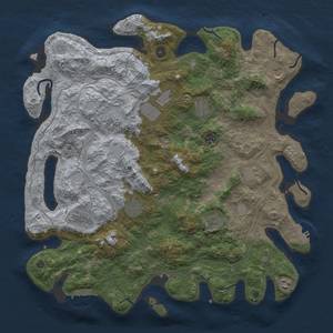 Thumbnail Rust Map: Procedural Map, Size: 4500, Seed: 119999, 18 Monuments