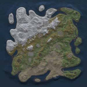 Thumbnail Rust Map: Procedural Map, Size: 4100, Seed: 6234756, 16 Monuments