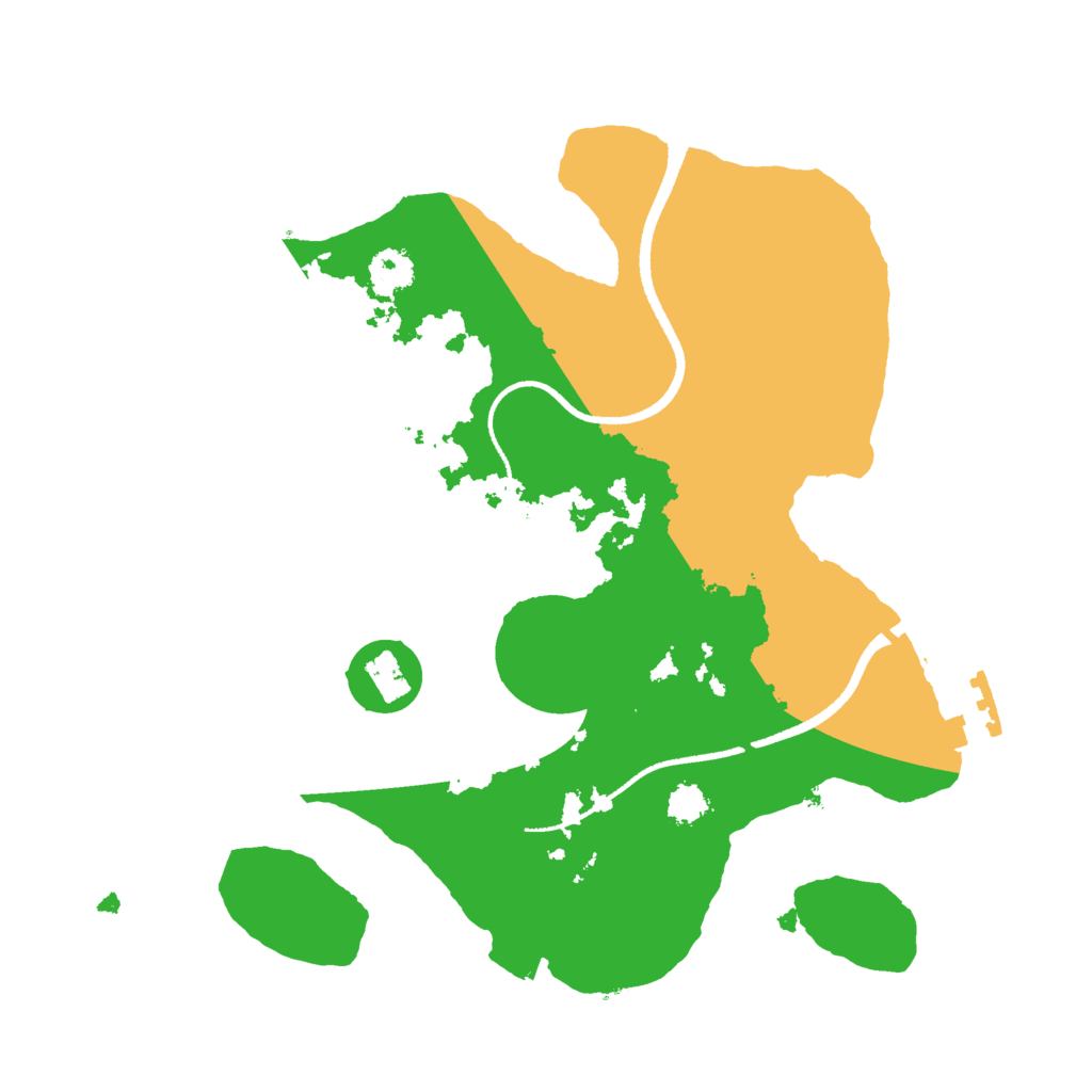 Biome Rust Map: Procedural Map, Size: 2500, Seed: 520786076